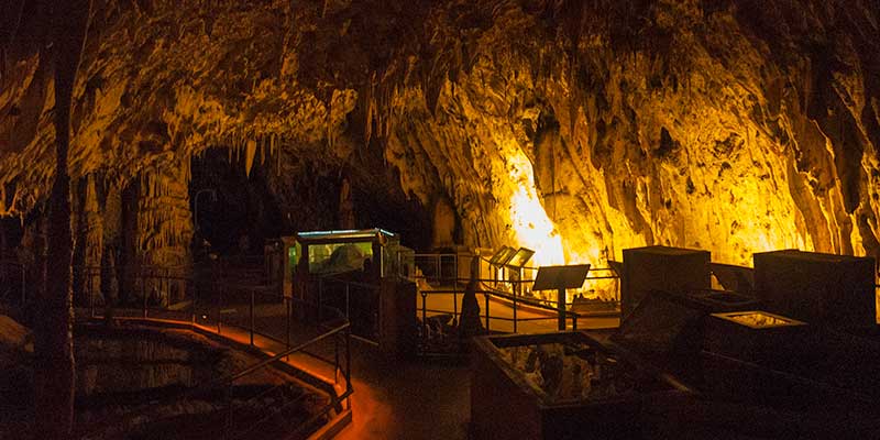 Het Vivarium in de grotten van Postojna in het Karst gebied in Slovenie