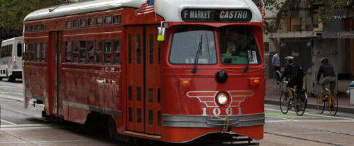 De oude trams zijn een bekend beeld in de straten van San Francisco