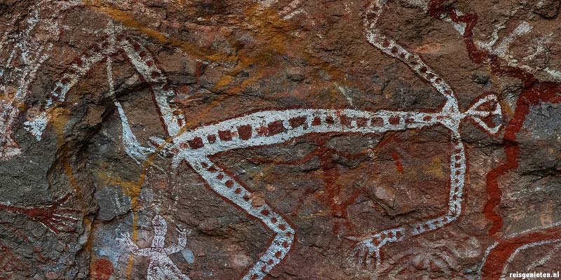 Aboriginal rotstekeningen in Kakadu National Park