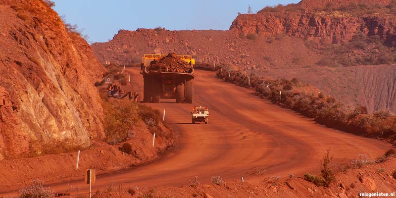 Mijnbouw bij Tom Price in west Australie