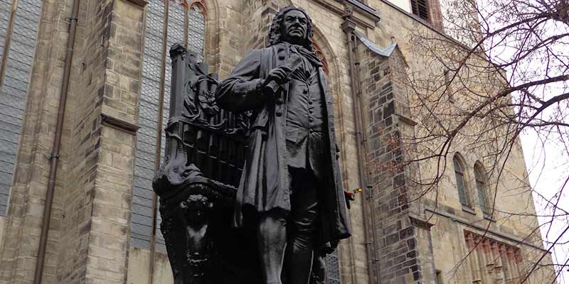 Johann Sebastian Bach voor zijn Thomaskirche