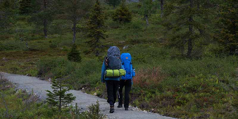 Begin van de Hetta-Pallas trail in Pallas-Yllästunturi National Park in noord-west Finland