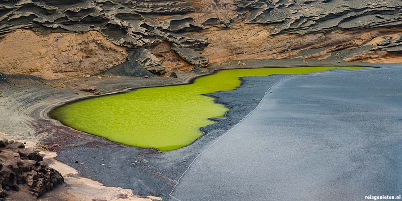 El Golfo. Het groene kratermeer van Lanzarote