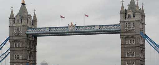 De wereldberoemde Towerbridge, een van de symbolen van Londen