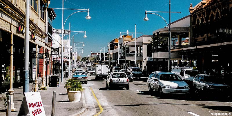 Uitgaansbuurt in Adelaide