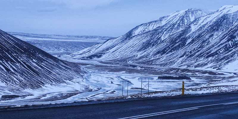 Onderweg door een winters IJsland