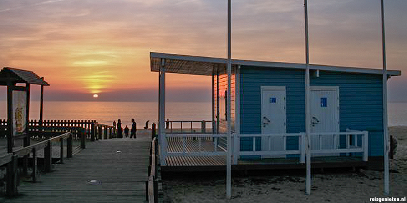 Strandtentje bij Comporta aan de Atlantische Oceaan bij Lissabon