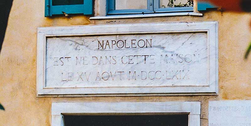 Het geboorthehuis van Napoleon in Ajaccio op Corsica