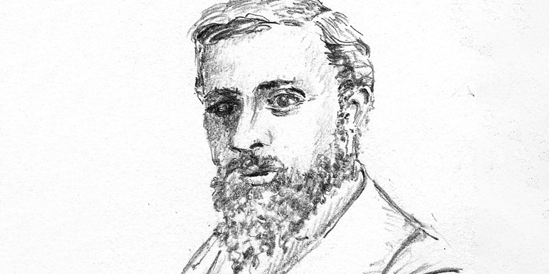 Portret van architect Antoni Gaudi