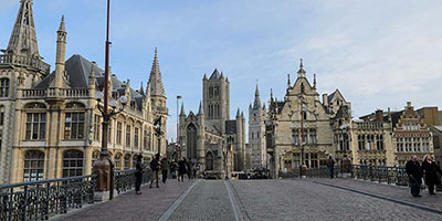 Het prachtige historische centrum van Gent