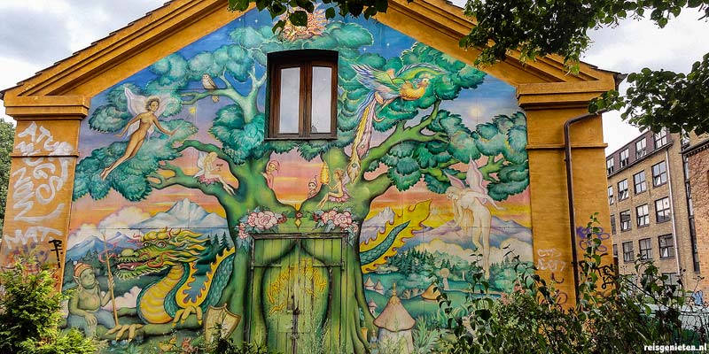 Muurschildering in Christiania, Kopenhagen