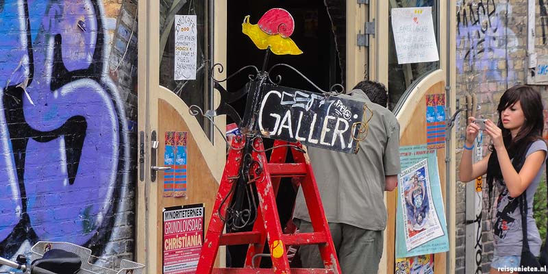 Gallery in Christiania in Kopenhagen