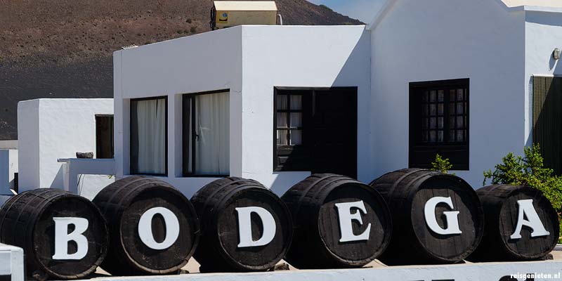 Bodega in La Geria op Lanzarote, Canarische Eilanden