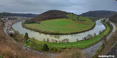 Uitzicht van de Mittelburg over de Neckar