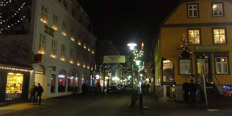 Winkelstraat in Reykjavík