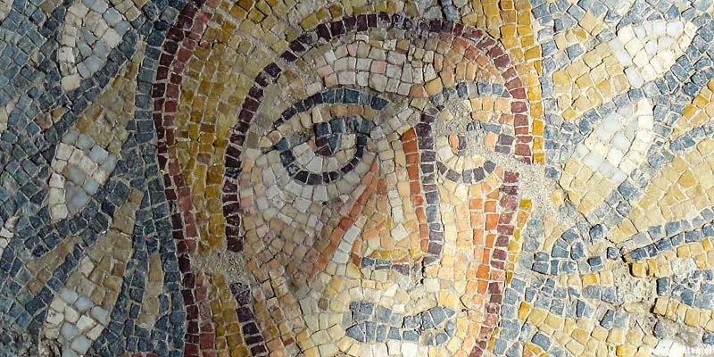 Oud Romeins vloermozaiek op Sicilië