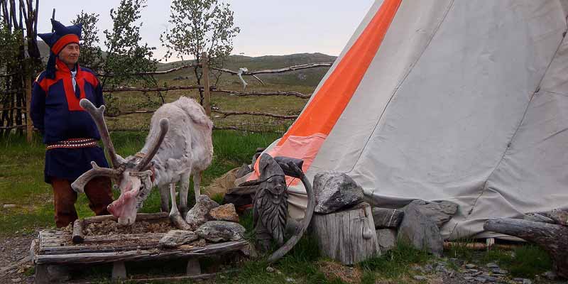Saami (Lap) in het noorden van Noorwegen