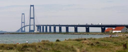 De Storebaeltbrug tussen Funen en Seeland