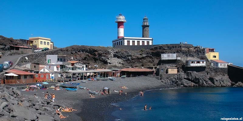 De twee vuurtorens op de zuidpunt van het Canarische Eiland La Palma