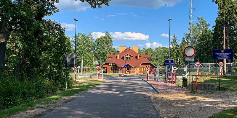 Grensovergang Bialowieza in Polen met Wit-Rusland
