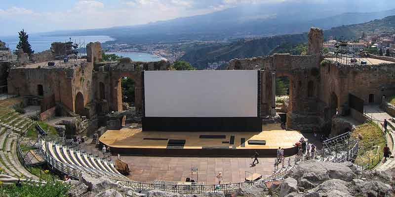 Teatro Greco-Romano bij Taormina op Sicilië