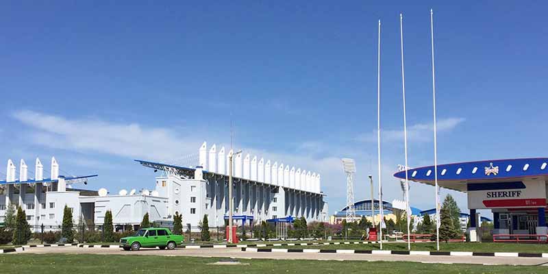 Het Sheriff Stadion in Tiraspol