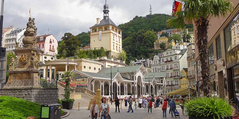 Karlovy Vary in de West-Bohemen in Tsjechie
